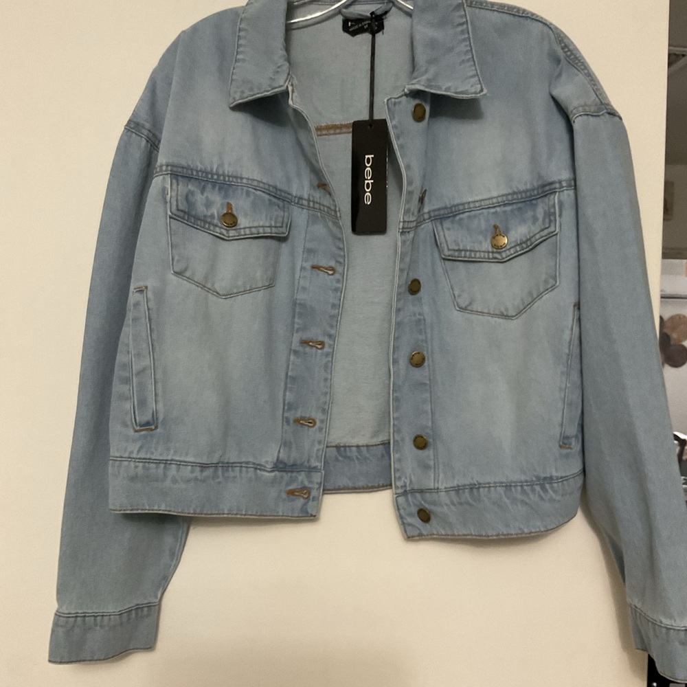 bebe Light Blue Denim Trucker Jacket